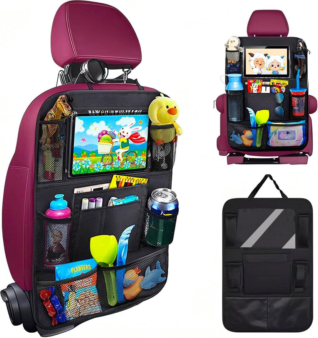 AYWVRBST Car Backseat Organizer, 9 Storage Pockets,Thickened 600D Polyester, Waterproof, Durable, Universal Fit for Sedan SUV, Truck, Minivan