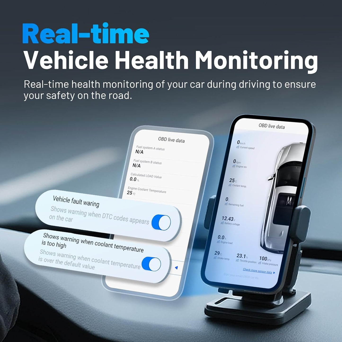 XTOOL AD20 Pro OBD2 Scanner - No Subscription, Full System Car Diagnostic Scan Tool with AI Analysis, Wireless OBD Car Code Reader, Oil Reset, Performance Test, Voltage Test