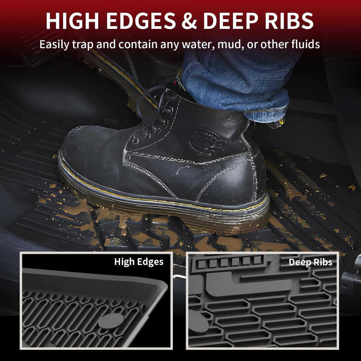LASFIT Floor Mats for Ford Mustang Mach-E 2026 2025 2024 2023 2022 2021