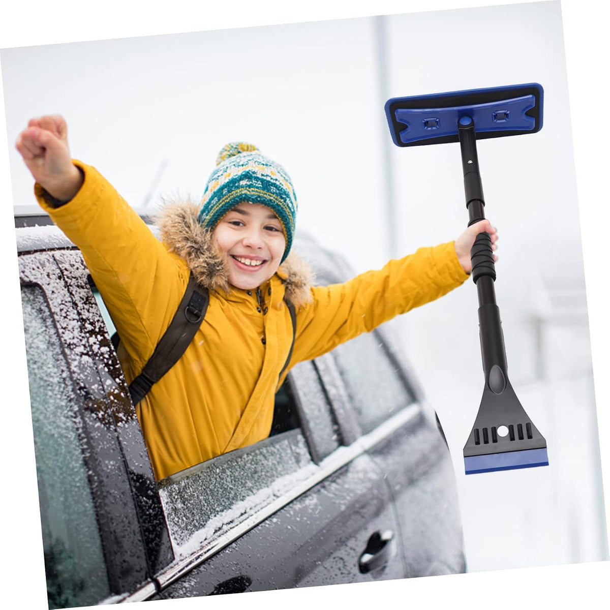 Automotive Snow Removal Tool Snow Brush and Ice Scraper Set Easy to Assemble