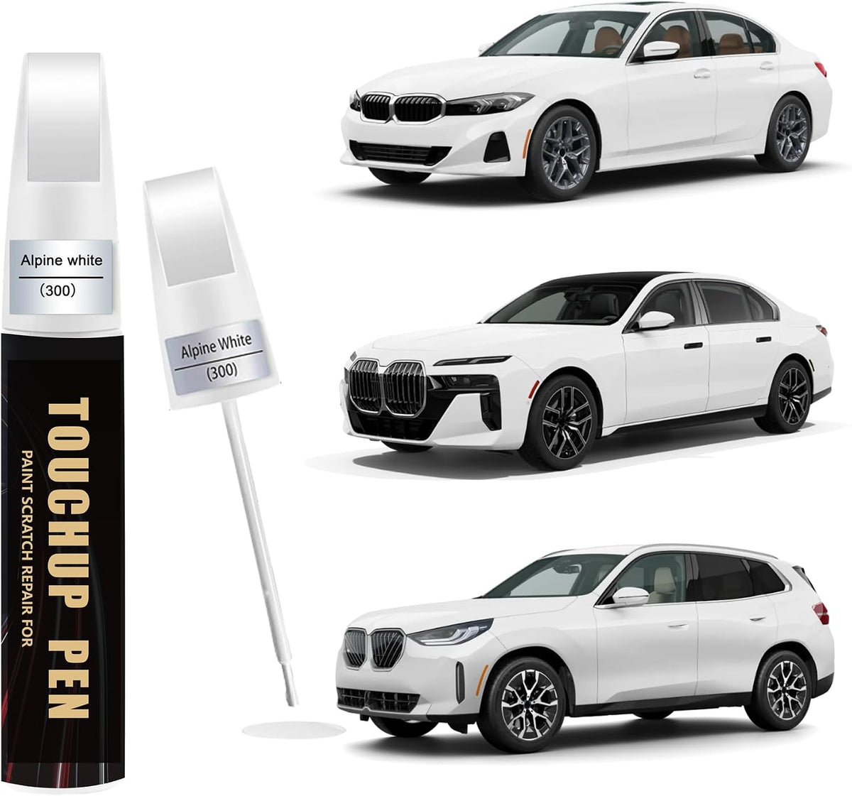 Black Sapphire Metallic(475) Car Paint Touch Up Pen Compatible with BMW, 2-In-1 Color Accurate Touch Up Car Scratch Repair Paint Match BMW Series Automotive Scratch Remover for Nicks & Chips Repair