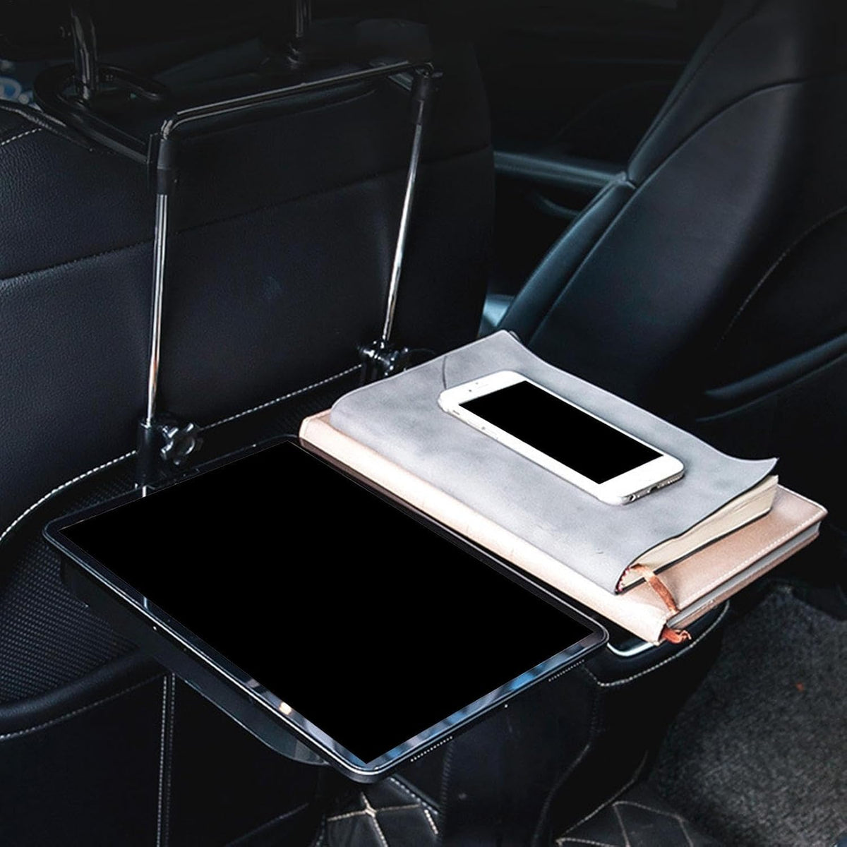 VEADONS Car Back Seat Tray Table for Mercedes-Benz Sprinter 2006–2025 2026 NCV3/VS30, Foldable Car Laptop Desk with Stable Alloy Bracket, Headrest Eating Tray with Cup Holder & Phone Slot