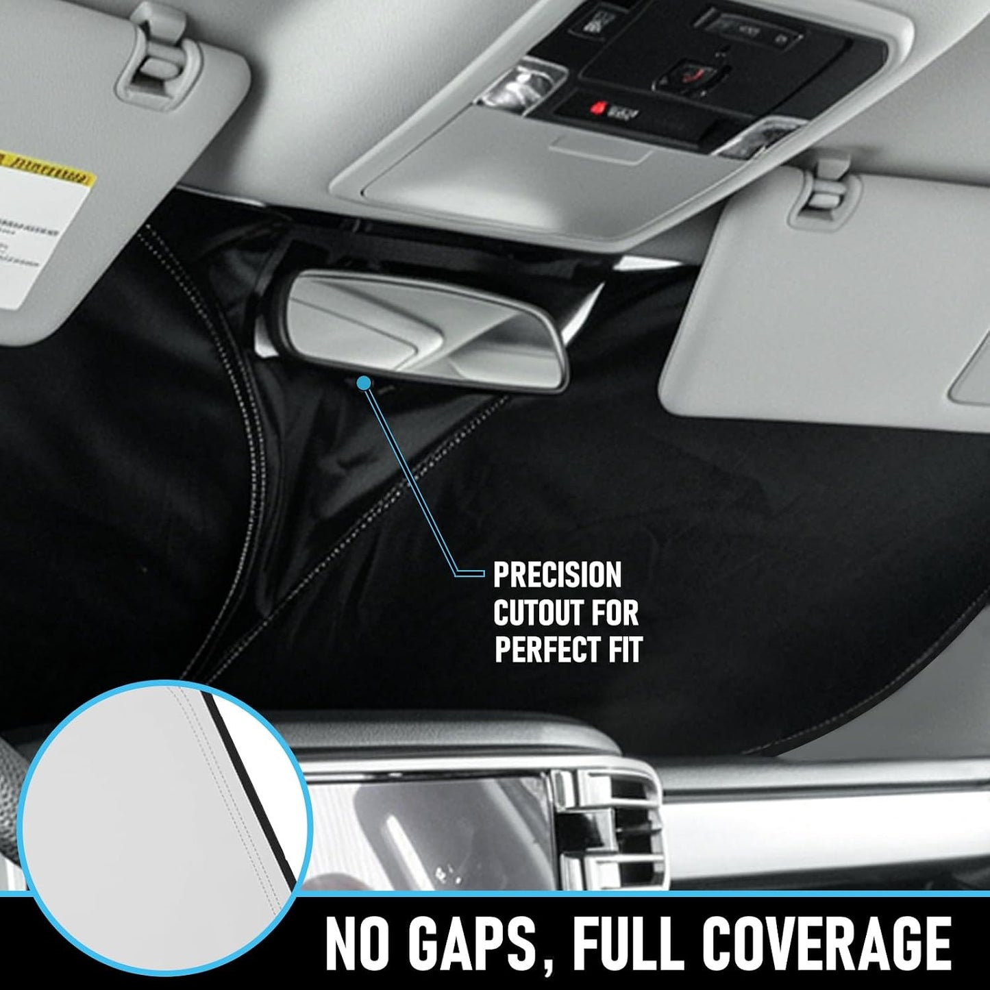 Windshield Sun Shade Compatible with 2015-2020 Ford F150 Accessories,Foldable Front Sun Visor,F-150 Sunshade,Fits Lariat,King Ranch,Platinum,XL,XLT,Limited and Raptor Model