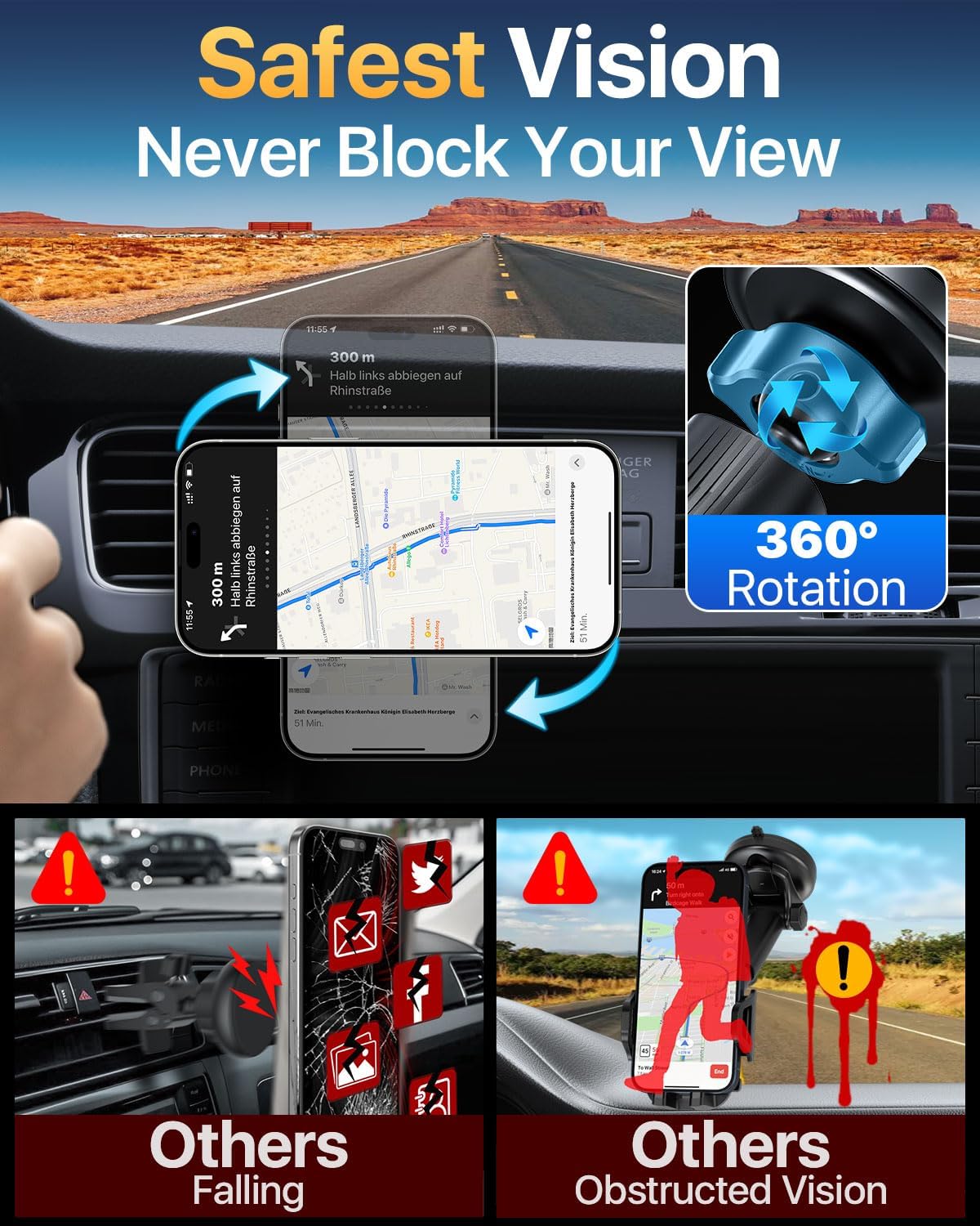 [True Military-Grade] 2026 New Upgraded Magnetic Car Mount Vent for MagSafe