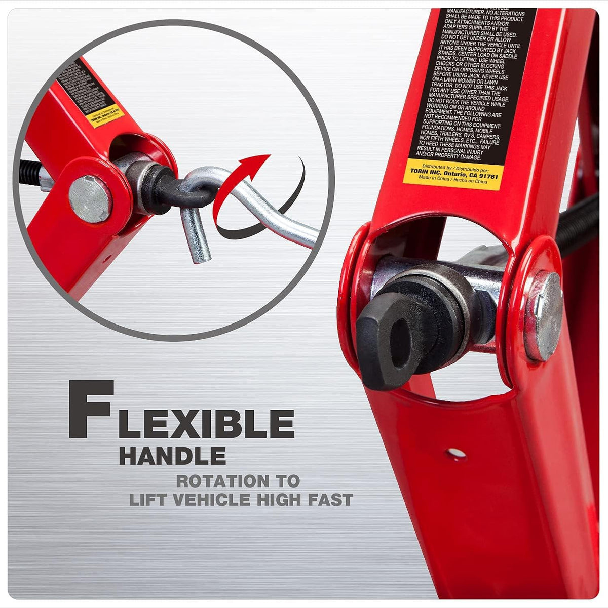 BIG RED Scissor Car Jack, 1.5 Ton (3000lbs) Steel Scissor Lift Jack Car Kit