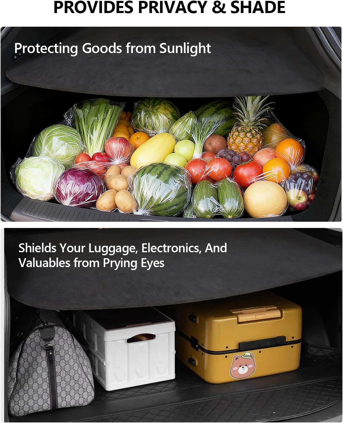 Trunk Cargo Cover for Tesla Model Y Juniper 2025 2026 Trunk Storage Board Model Y Accessories Storage Dividers Layered Partition Board Shield Shade Anti-Spy Luggage Privacy