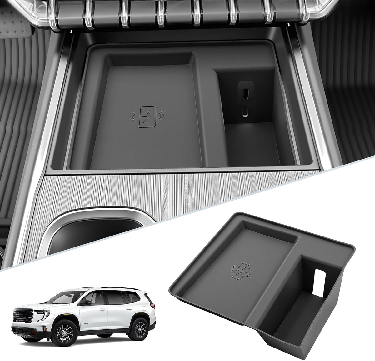 SKTU for 2024-2027 GMC Acadia Wireless Charging Mat Acadia Non-Slip Pad
