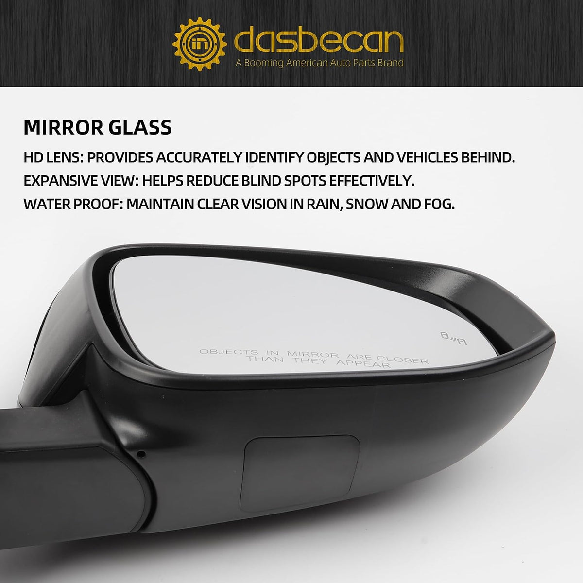 Dasbecan Right Passenger Side Mirror Compatible with Toyota RAV4 2015-2018