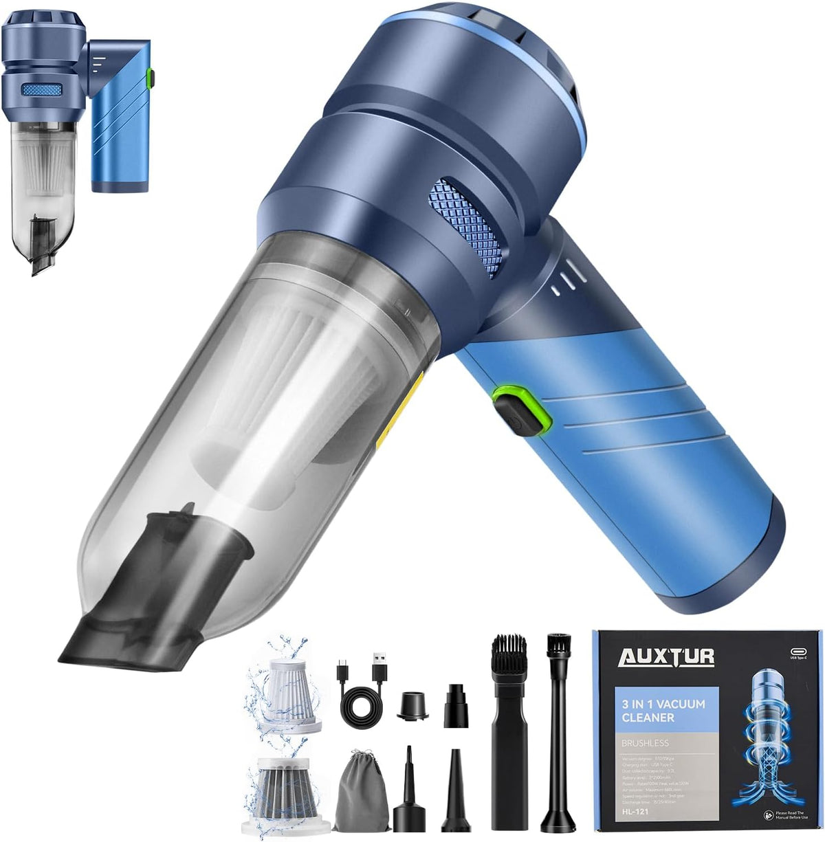 Handheld Car Vacuum Portable 17000PA HL121