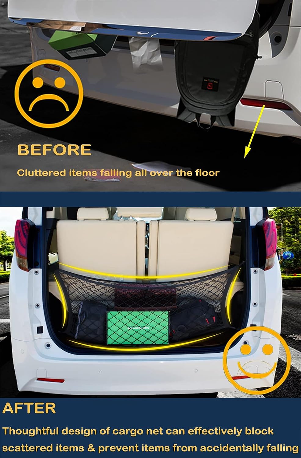 Cargo Net for Jeep Grand Cherokee & L Car SUV Trunk Rear Tailgate Netting