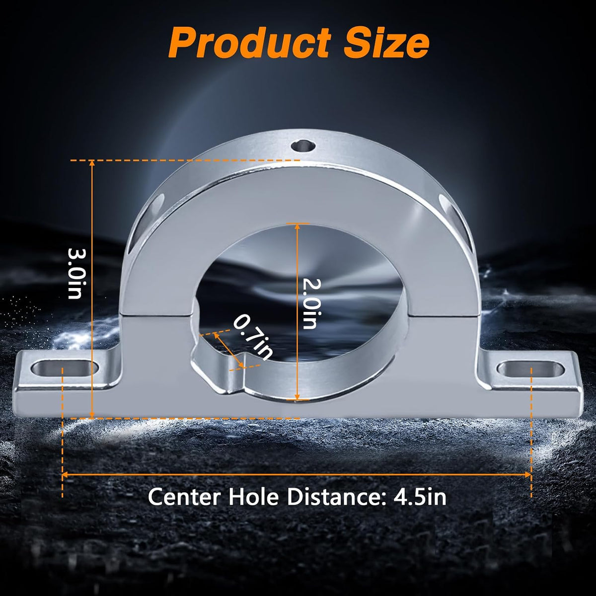 2" Universal Steering Column Keyed No Drop Mount, Aluminum Alloy 2" Steering Column Underdash Mounts River Clamp for Most Common 2" Diameter Column Compatible with GM GMC Chevy Dodge Ford