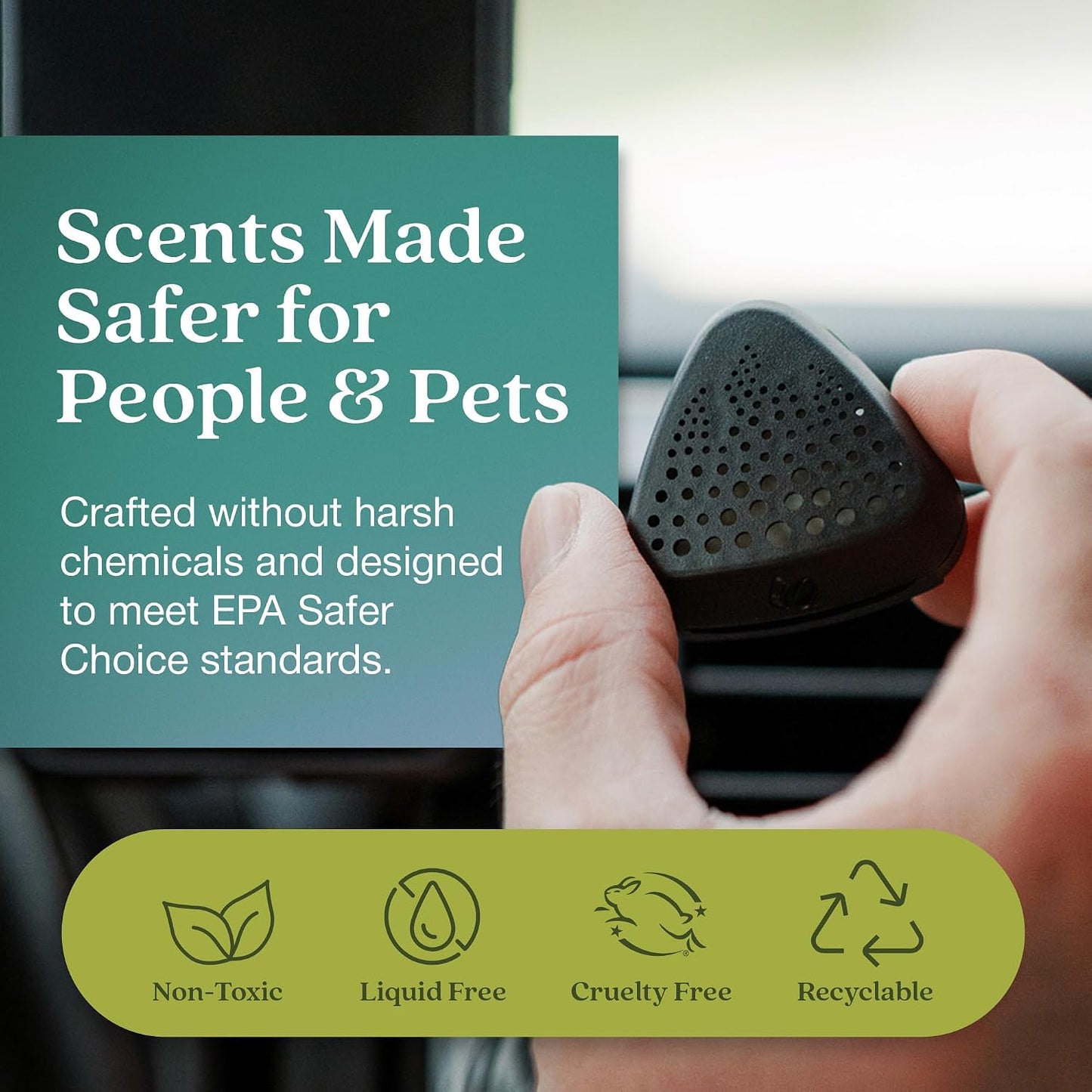 Enviroscent Non-Toxic* Car Vent Clip Air Fresheners - Single Use Auto Vent Clips - Good for All Vehicle Types -Fragrance Lasts Up to 30 Days - Seaside Coconut &amp; Verbena Scent (8 Count)