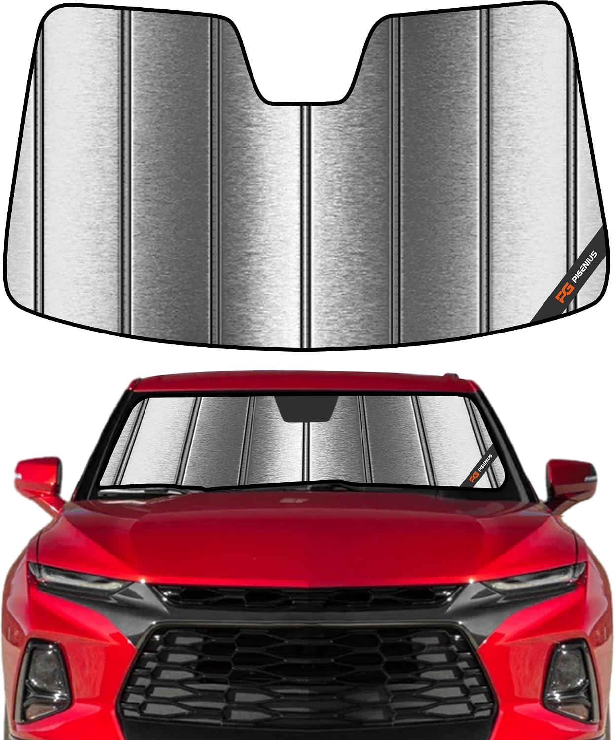 Pigenius Windshield Sun Shade for Chevrolet Blazer EV 2024-2026 Front Window Sunshade - AstraGuard