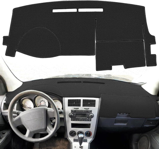 Dash Cover Mat Custom Fit for Dodge Caliber Without Speaker w/o Forward Collision Alert,Dashboard Pad Cap Carpet Protector K346 (Black)