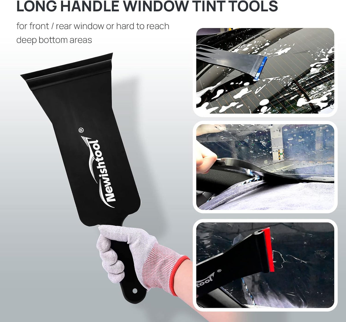NEWISHTOOL Window Tint Tools Bulldozer Squeegee Water Blade Glass Tinting