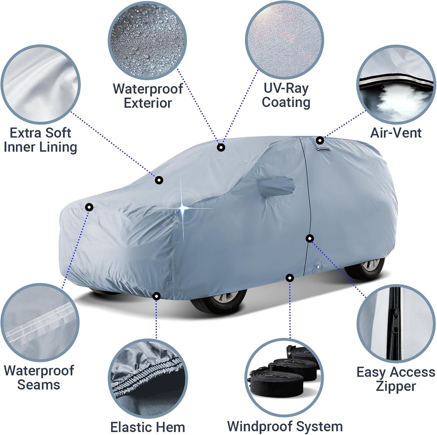 SUV Custom-Fit Car Cover for Nissan Xterra | Waterproof All Weather SUV Cover for UV, Rain, Snow, and Ice. Premium Quality, Suitable for Both Indoor and Outdoor Use. (Year Fits 2000-2015)