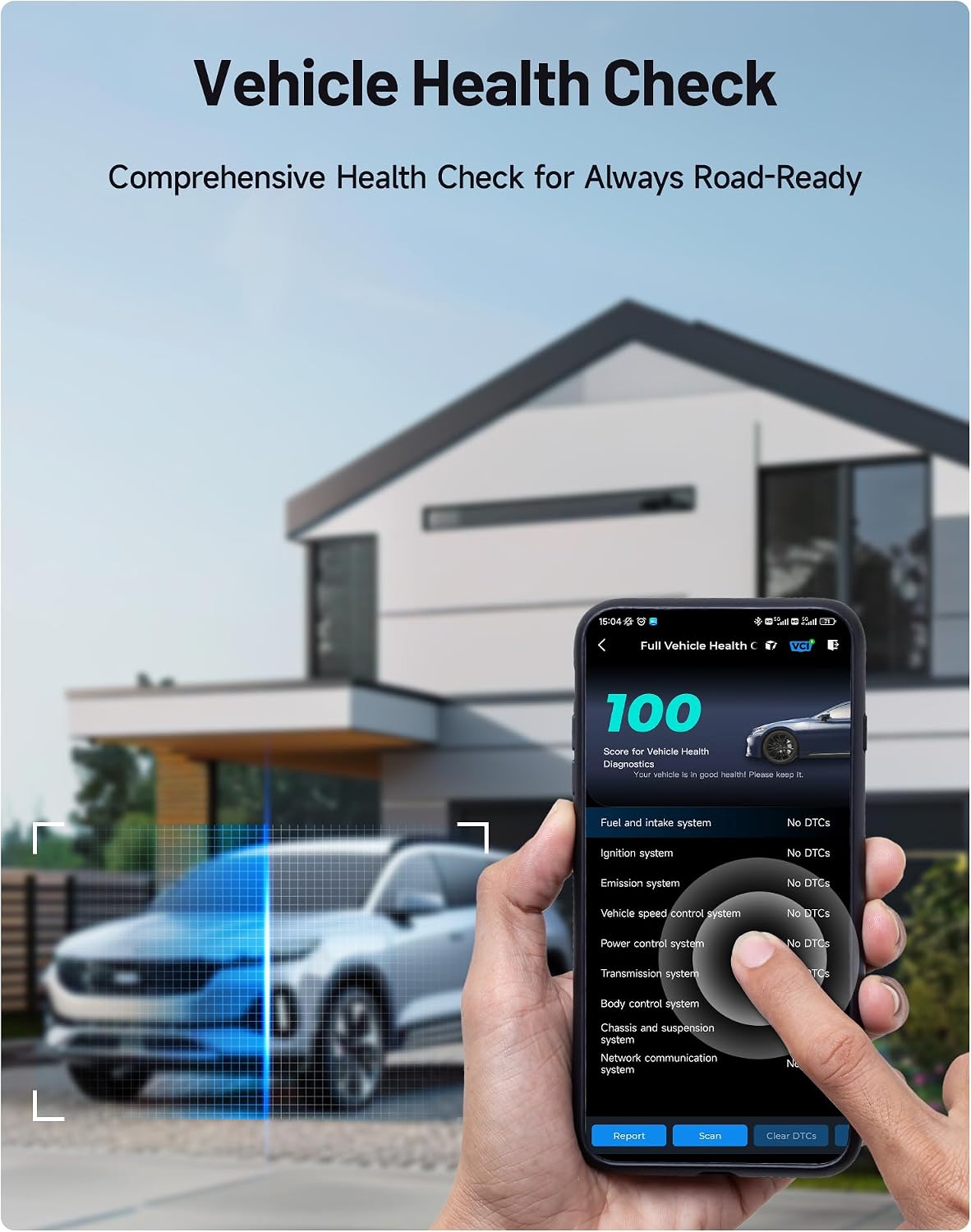 TOPDON Carpal Bluetooth Car Code Reader, All System Scanner, iOS & Android