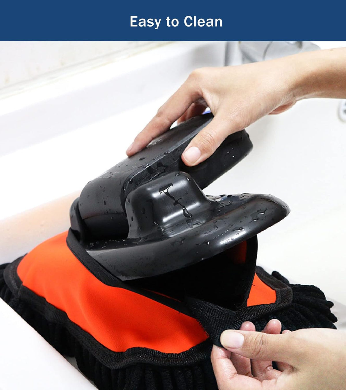 YeewayVeh Car Wash Brush Replacement Cover, Microfiber Mop, Orange