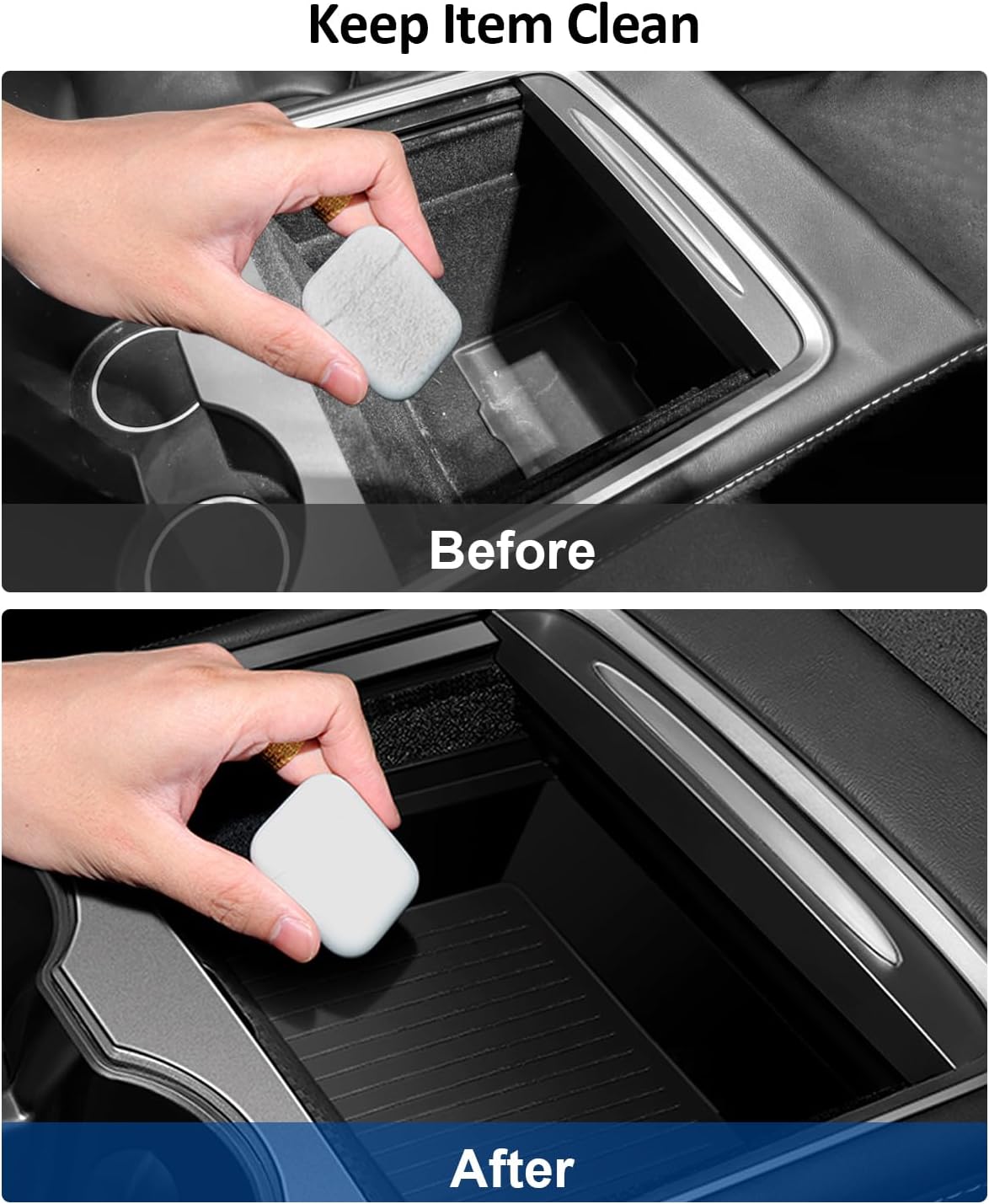 5PCS Center Console Organizer Tray for Tesla 2025 2026 Model 3 Highland Model Y Juniper & Model Y L Accessories, Center Tray Armrest Organizer Cup Holder Insert Hidden Compartment Storage