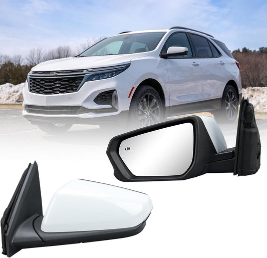 Driver Side Mirror for 2018-2024 Chevy Equinox GMC Terrain 8Pins(White)