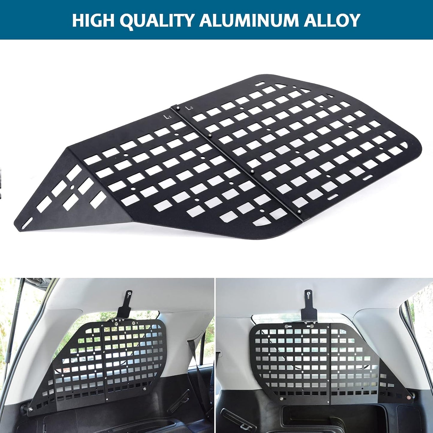 Modular Storage Panel System Rear Window Molle Panel with 10 Fastening Tape for Toyota 4Runner 2010-2023