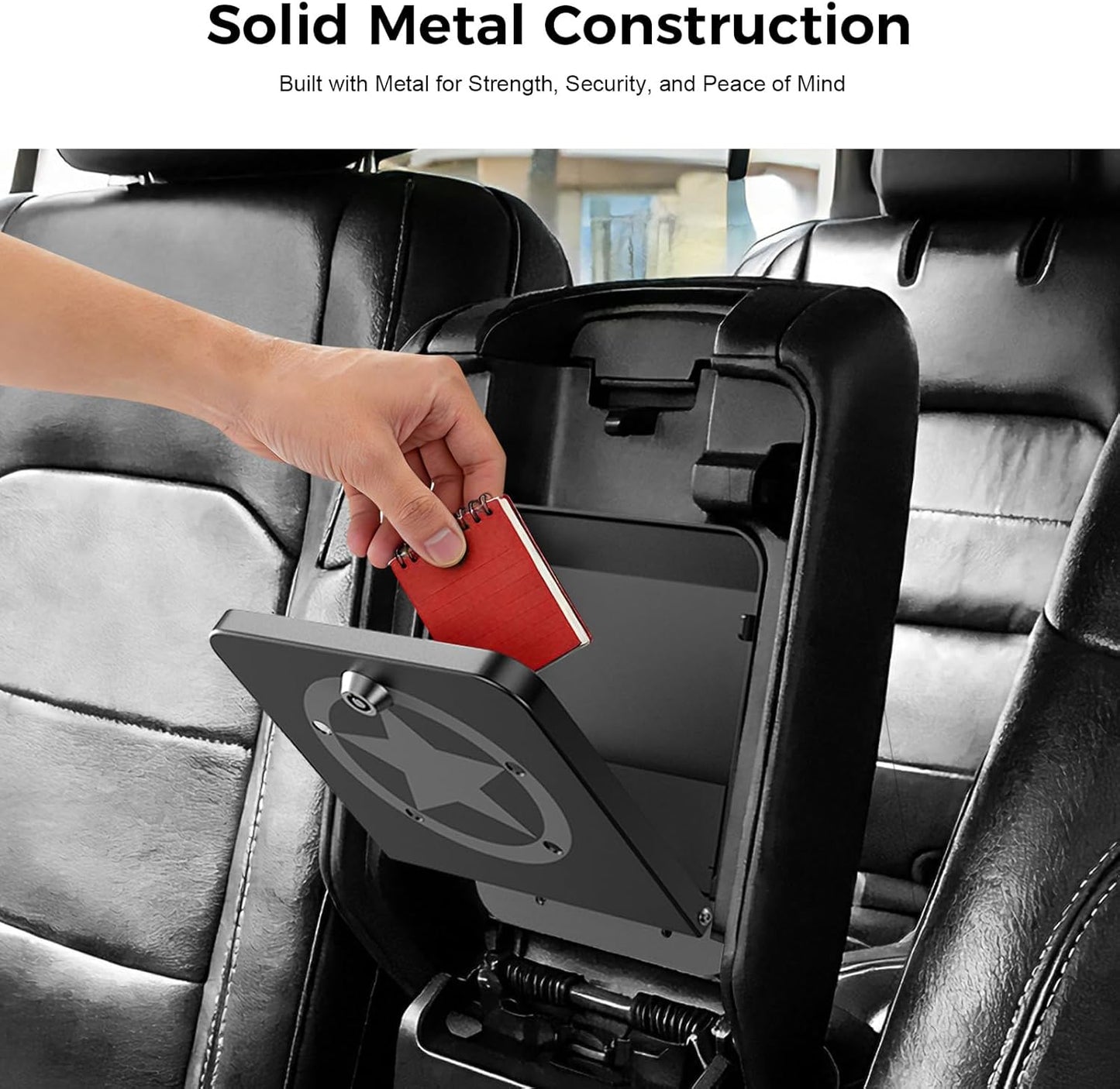 DIAMOOKY Metal Center Console Hidden Organizer for Jeep Wrangler JL JLU 4xe 2018-2026 & Gladiator JT 2020-2023 2024 2025 2026 Accessories Armrest Hidden Center Console Storage Box W/Keys, Star