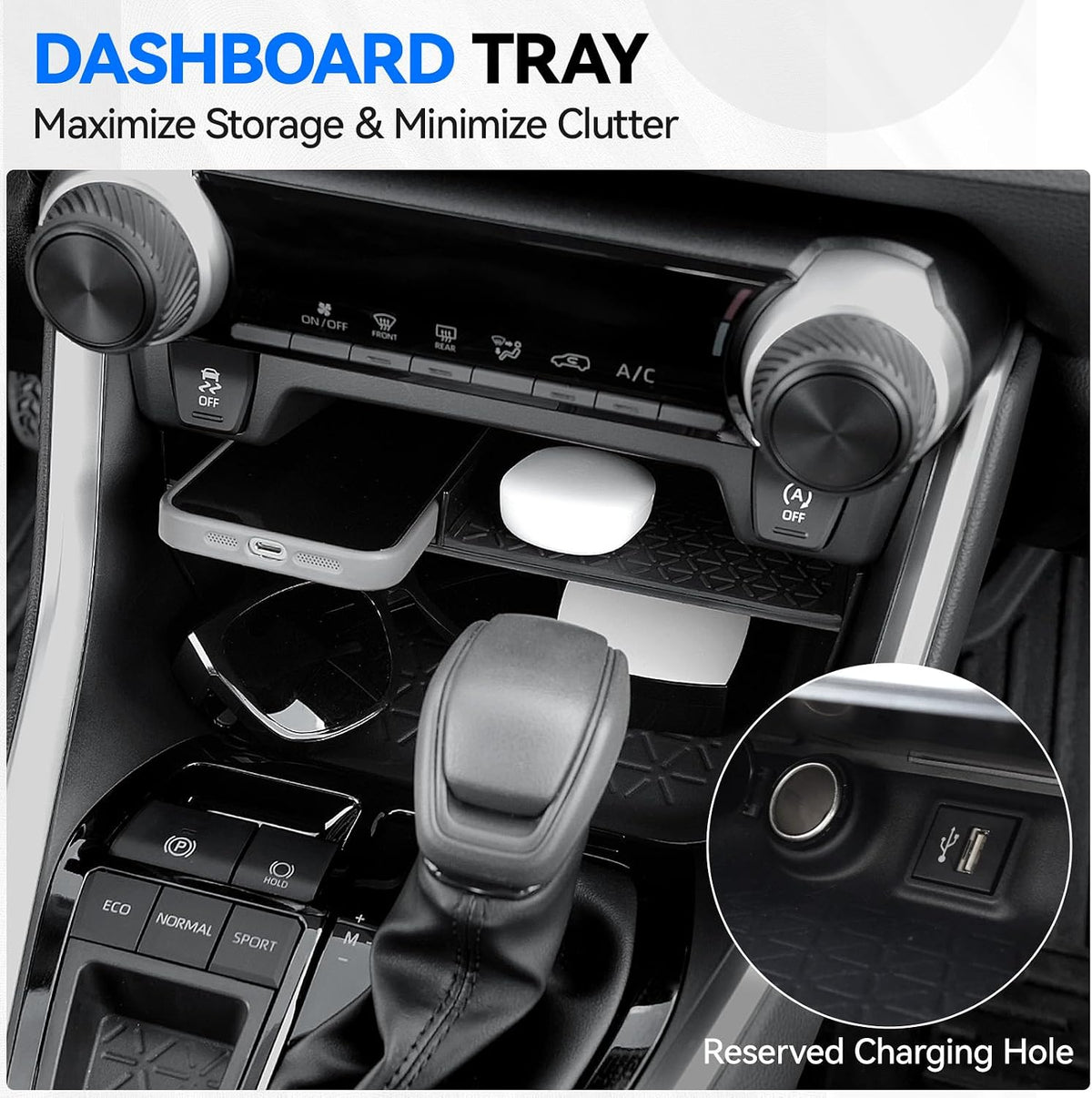 ELECFRESH Center Console Organizer for 2019-2025 Toyota RAV4 Accessories
