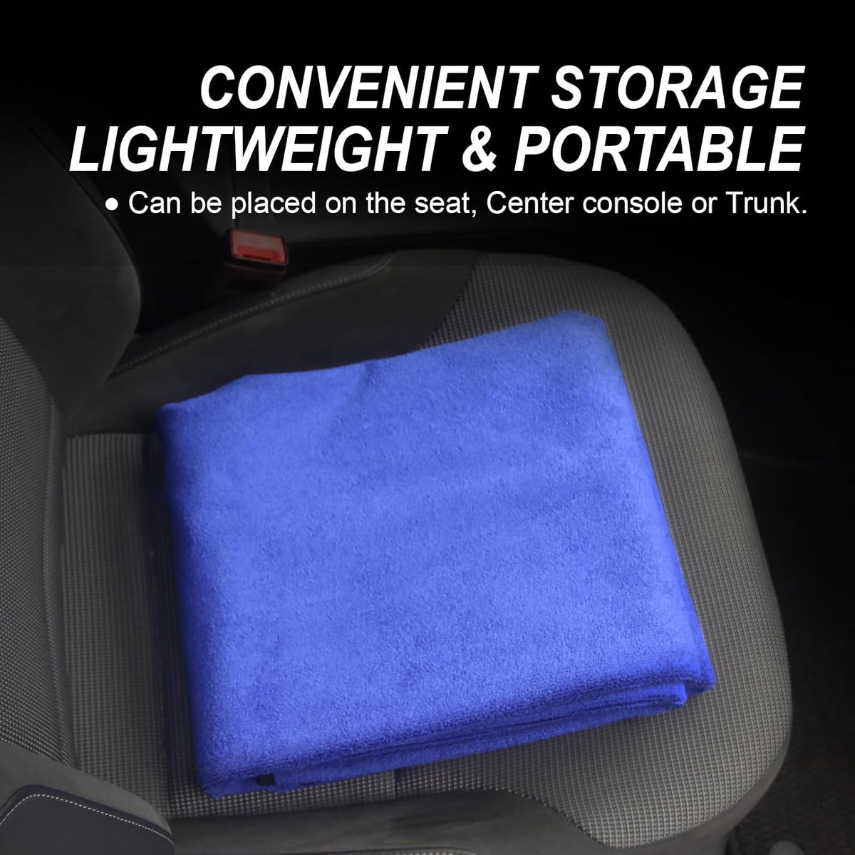 Sweat Towel Car Seat Cover Protector Front Seats for Gym Workout, Running, Swimming, Beach and Hiking, Waterproof Universal Seat Cover for Car, Trucks, Van & SUV (1, Blue, Rear Seat)