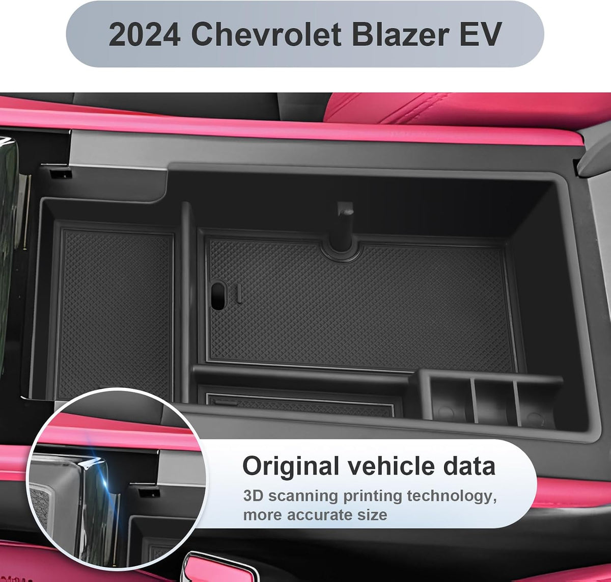 SKTU 2024-2026 2027 Chevy Blazer EV Center Console Organizer w/Coin Holder