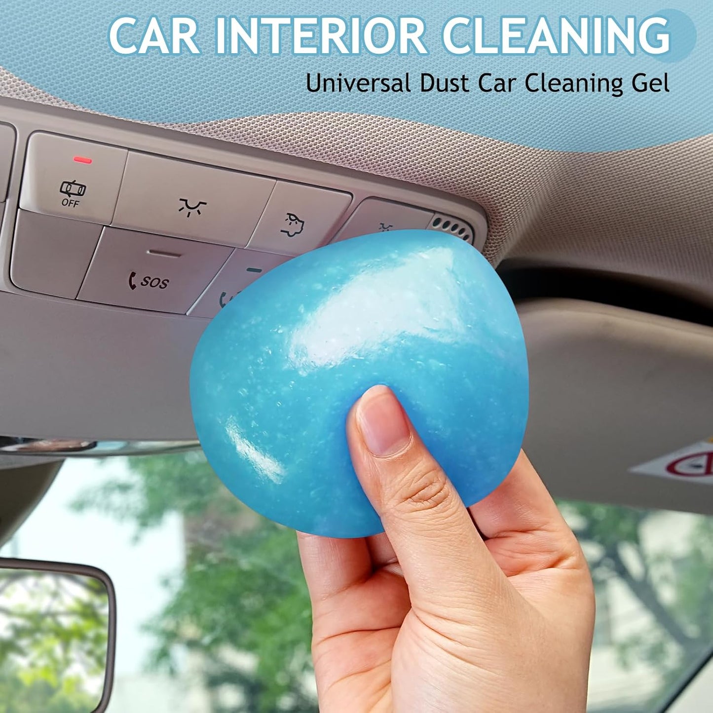 TeSabMi Car Cleaning Gel Cleaning Putty Car Putty Car Interior Cleaner Auto Detail Tools Car Cleaning Slime Car Accessories White Elephant Gifts for Men Women Adults Stocking Stuffers 2 Pack