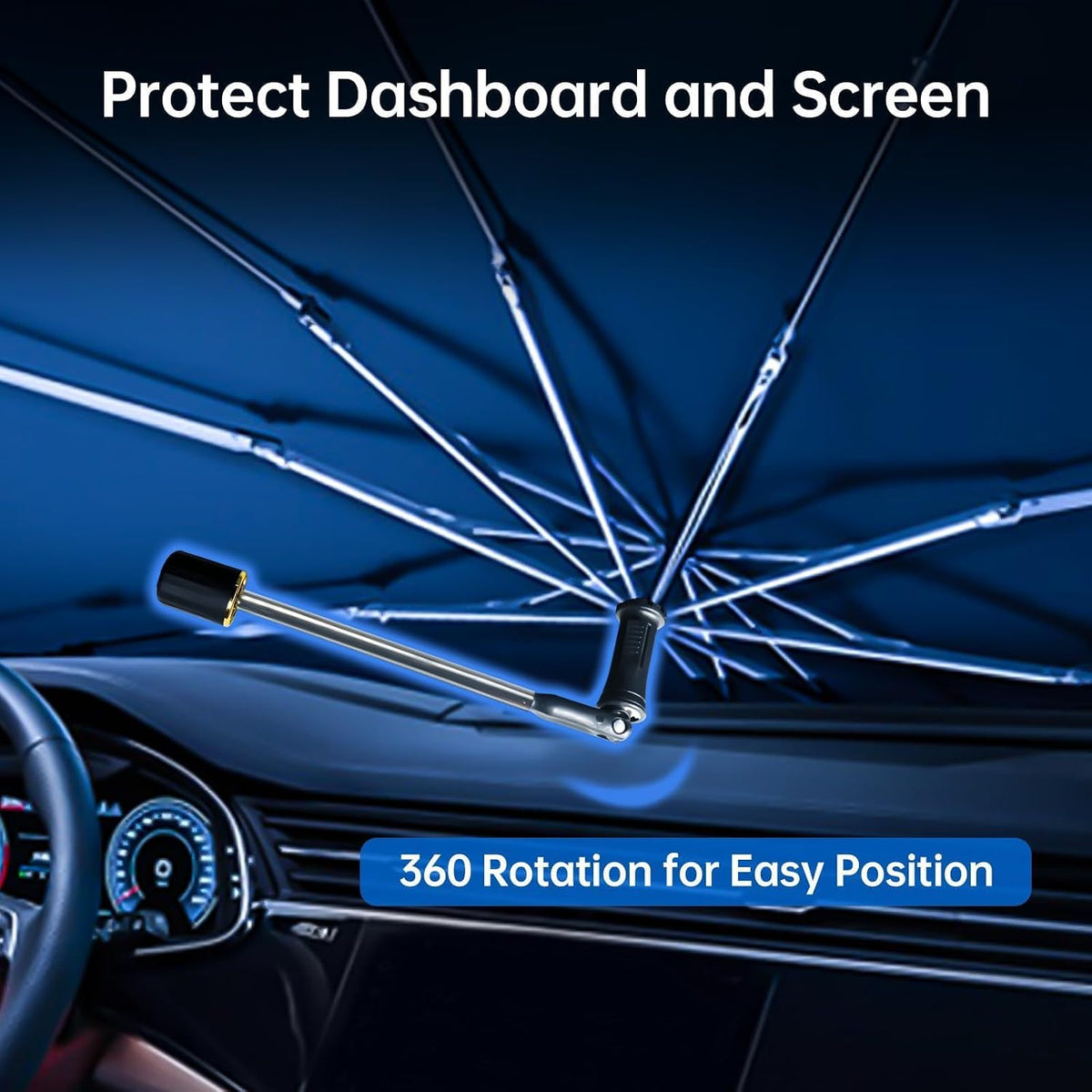 Windshield Sun Shade Umbrella for Toyota Camry 2012-2026 Front Window