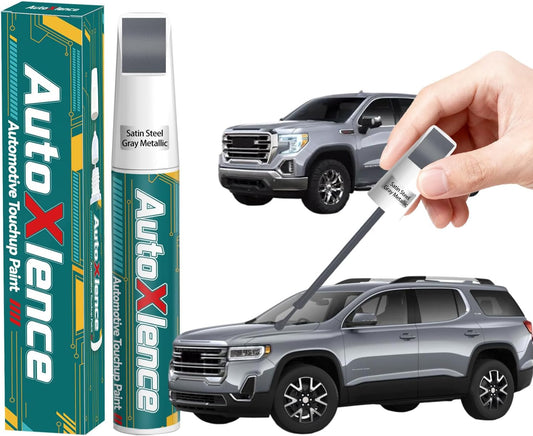 Satin Steel Gray Metallic(G9K/WA464C) Touch Up Paint Compatible with GMC Car Paint Pen Scratch Repair Automotive Scratch Remover Fix Exact Color Match