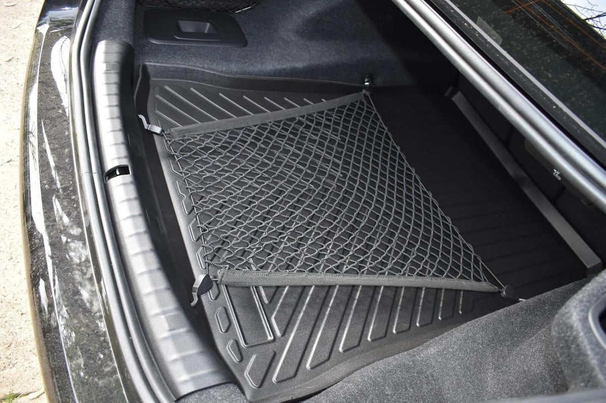 Trunk Organizer Cargo Net for BMW 5-Series 1999-2023 – Floor Style Cargo Net for Sedan – Premium Mesh Car Trunk Organizer Vehicle Carrier Storage – Compatible with BMW 5-Series
