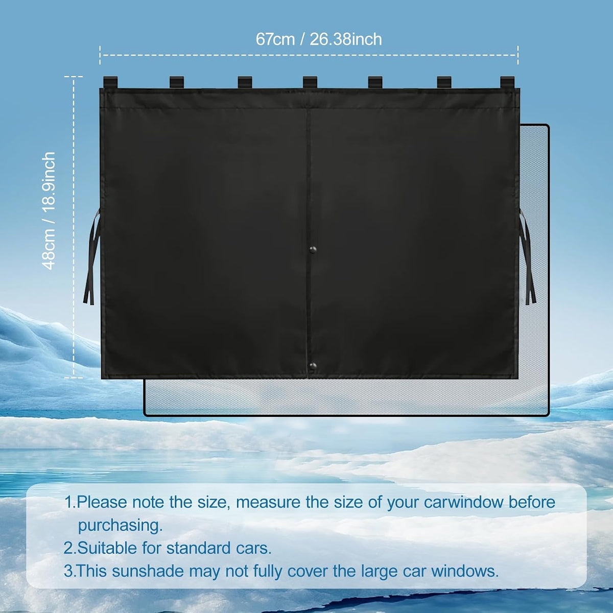 Magnetic Car Window Shades,2Pcs Side Window Sun Shade with 7 Strong Magnets
