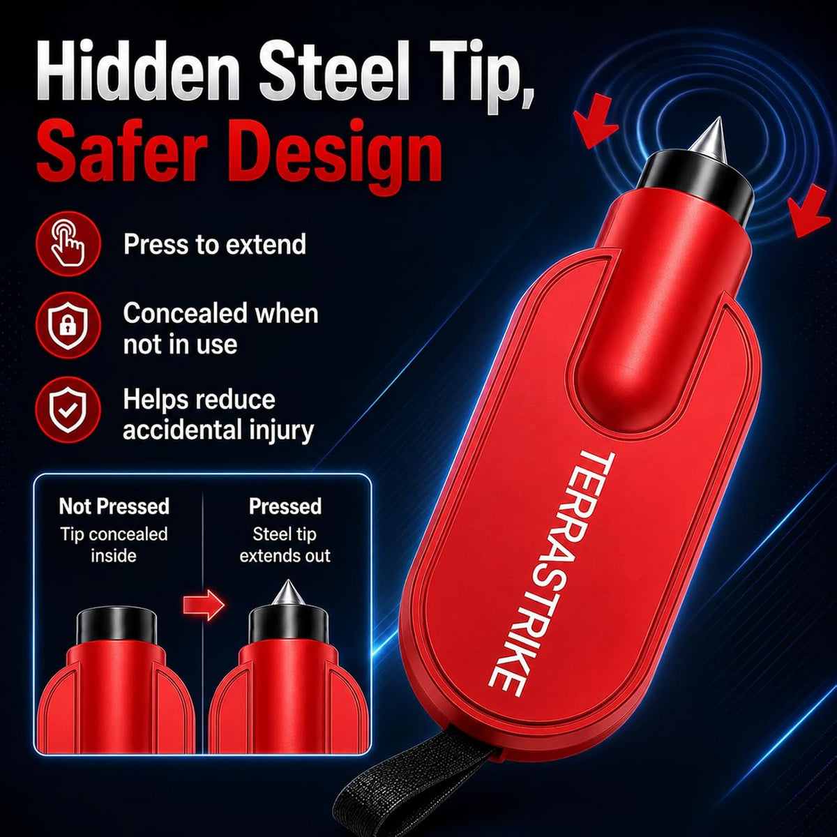 Car Escape Tool, Car Glass Window Breaker Key Chain