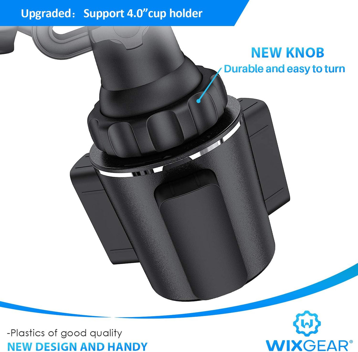 Magnetic Cup Holder Phone Mount – Universal Car Mount with Adjustable Base and Extendable Arm, Compatible with All Smartphones