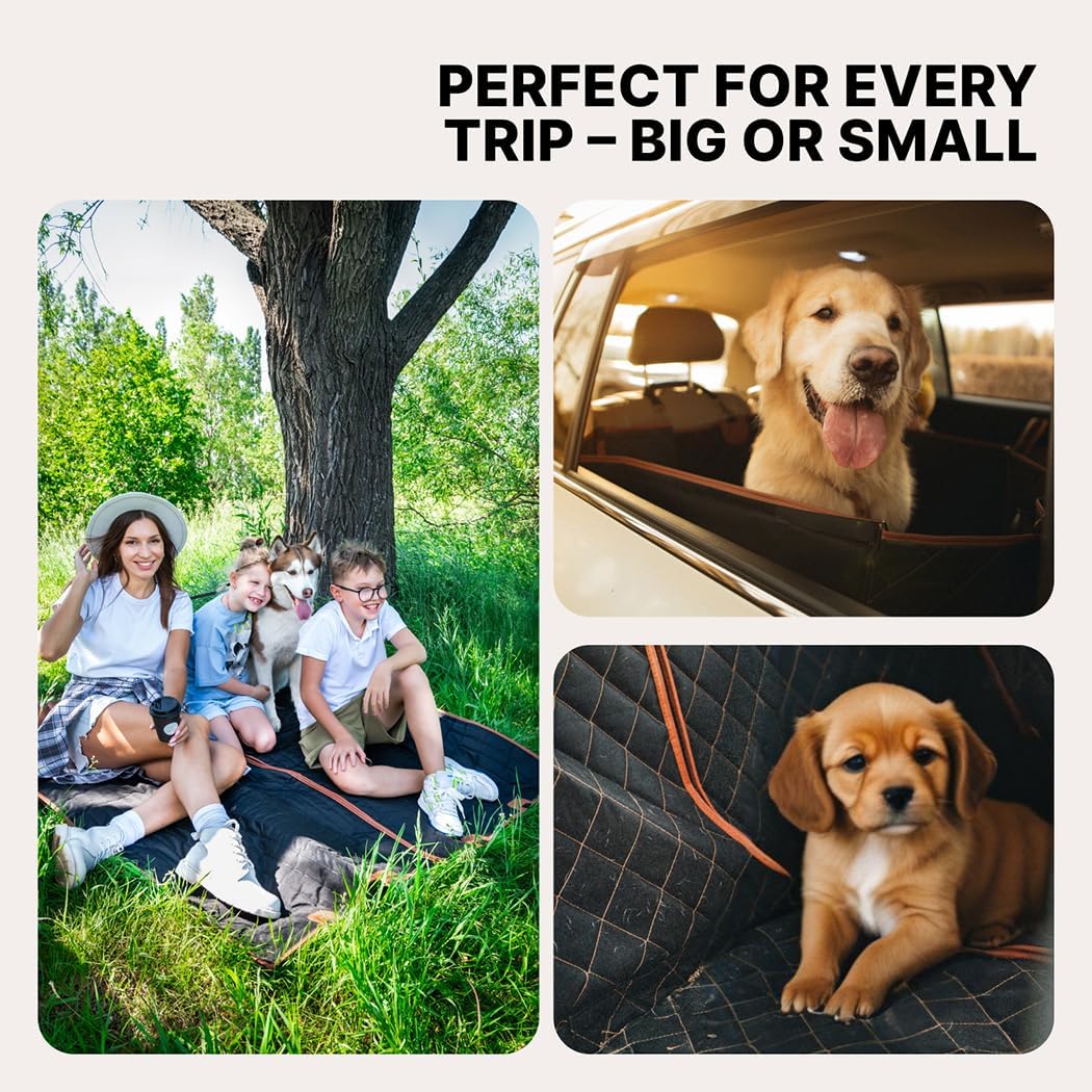 Owleys Back Seat Extender for Dogs Premium Dog Hammock for Car | Pet Cover for Dogs | Dog Covers for Cars Back Seat