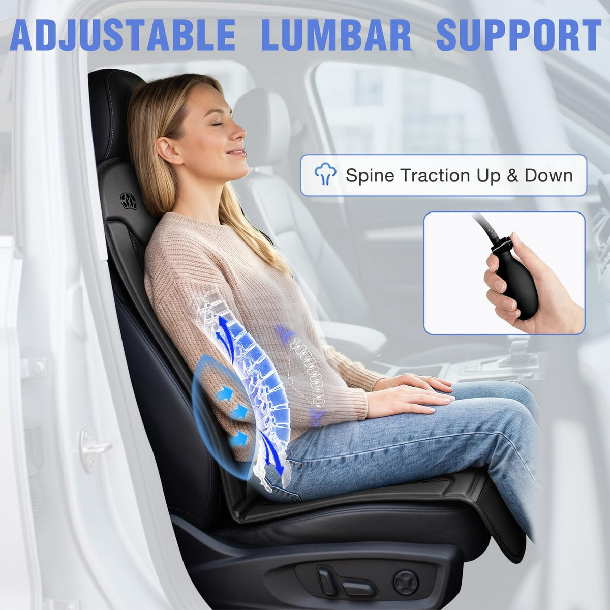 Cooling Car Seat Cover Front Seat, Cooling Car Seat Cushion Back Massager
