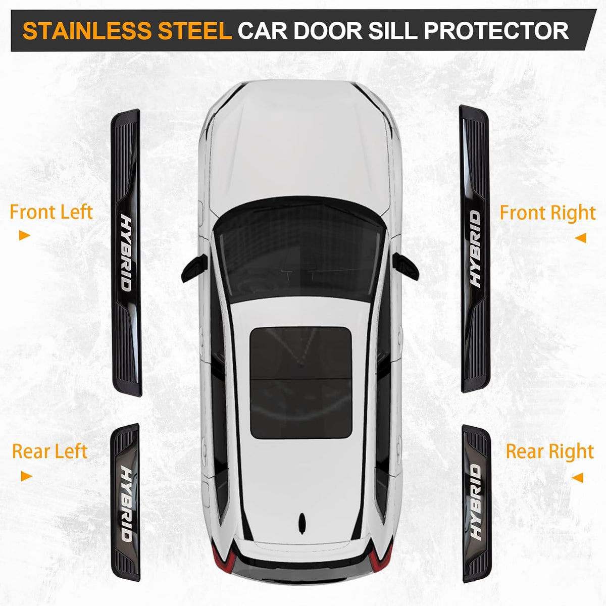Door Sill Protector for Car Hybrid Trim