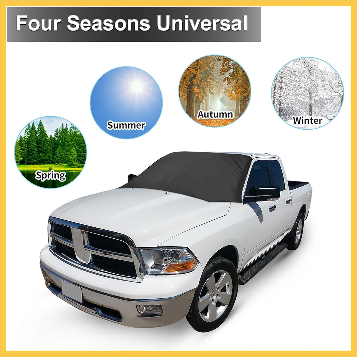 210T Magnetic Car Windshield Cover Sun Shade Snow Frost Ice Guard Waterproof Windshield Protector for SUV 94 x 57.4 Inches Auto Replacement Parts