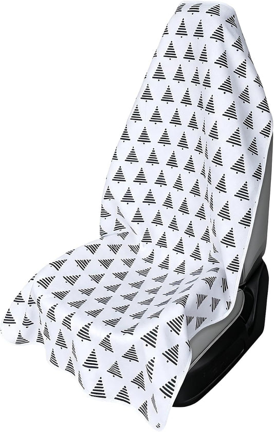 Waterproof Car Seat Cover Towel, Non-Slip, Black & White, 1pc