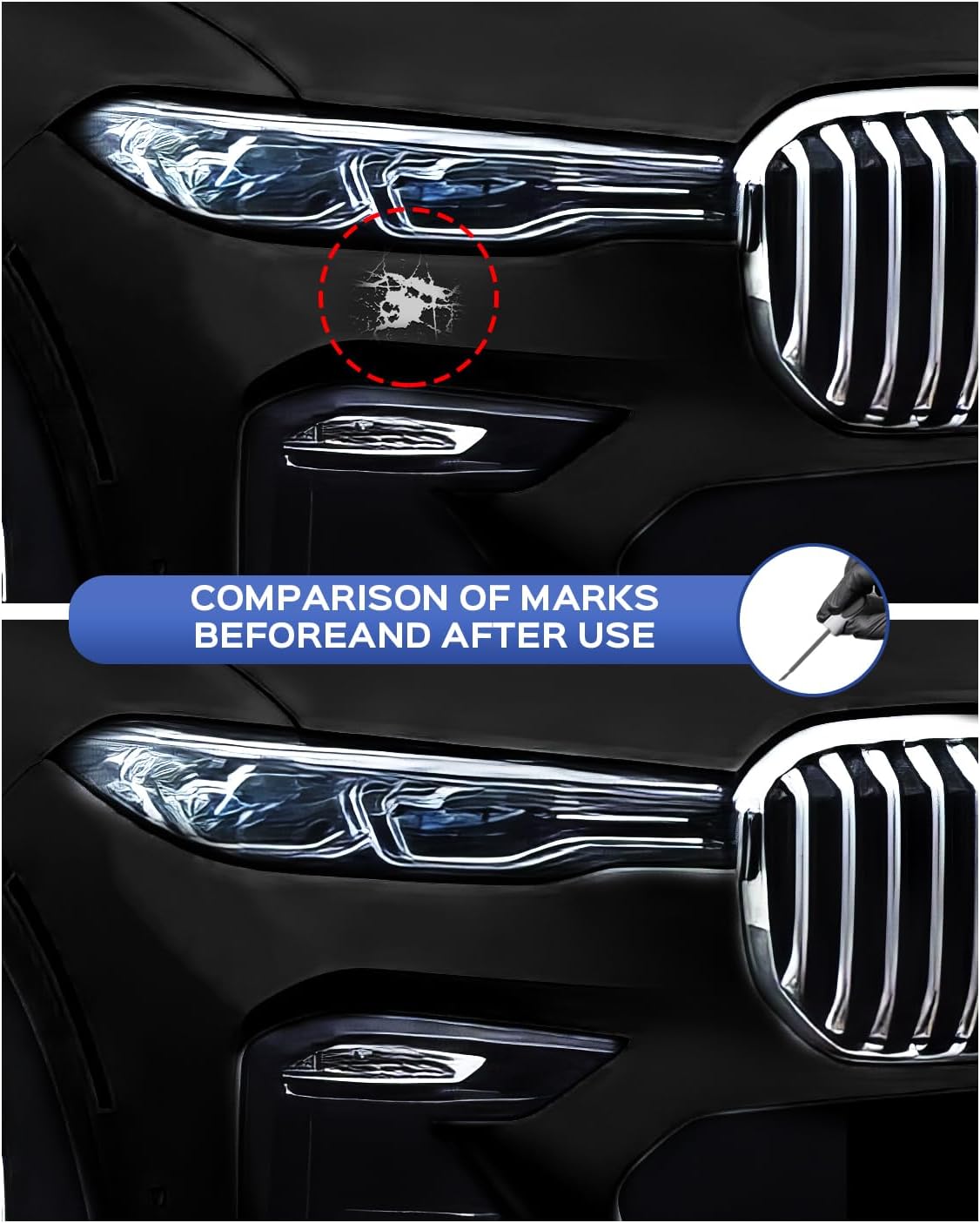 Touch Up Paint for BMW-Exact Match–Chips and Nicks Touch Up (Fluid (Jet) Black(668) for 1/2/3/4/5/6/7 Series/Alpina-B7/i4/M3/M5/M6/X1/X2/X3/X4/X5/X6/X7/Z4)