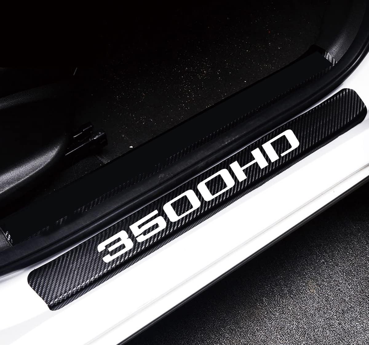MAXDOOL 4Pcs Car Door Sill Protector Reflective Sierra 2500HD