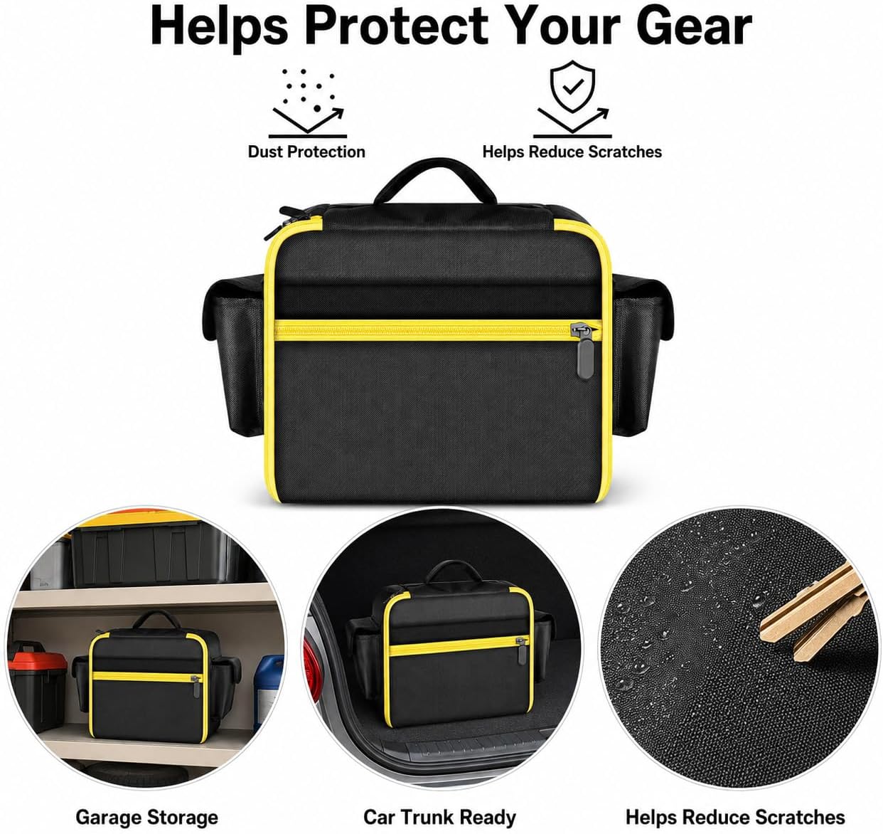 Air Compressor Bag Case Compatible with DEWALT 20V MAX Tire Inflator DCC020IB, Portable Storage Carrying Organizer for Air Pump,Battery Pack, Charger and Accessories (Bag Only)