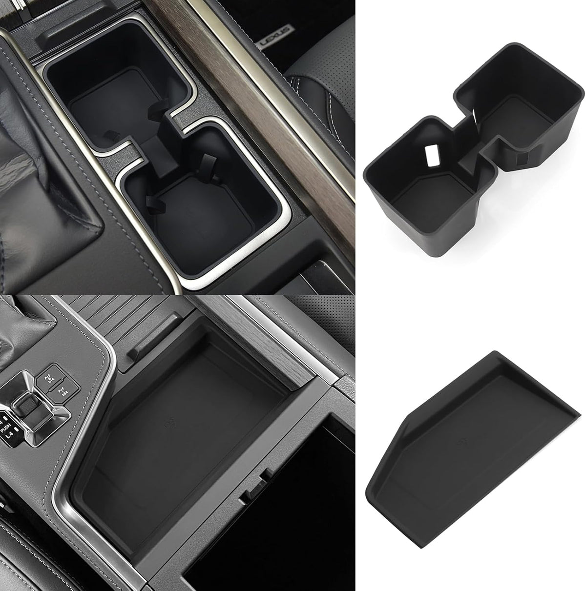SMABEE 2PCS Center Console Organizer for Lexus GX 550 2024+