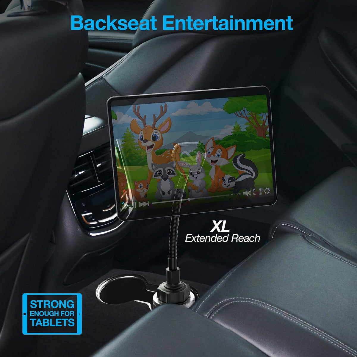 Naztech MagBuddy Elite XL Car Phone Holder - Magnetic Mount for Cup Holder with 11 Inch Gooseneck & 360 Degree Swivel, Universal Compatibility for iPhone, Android & GPS Units