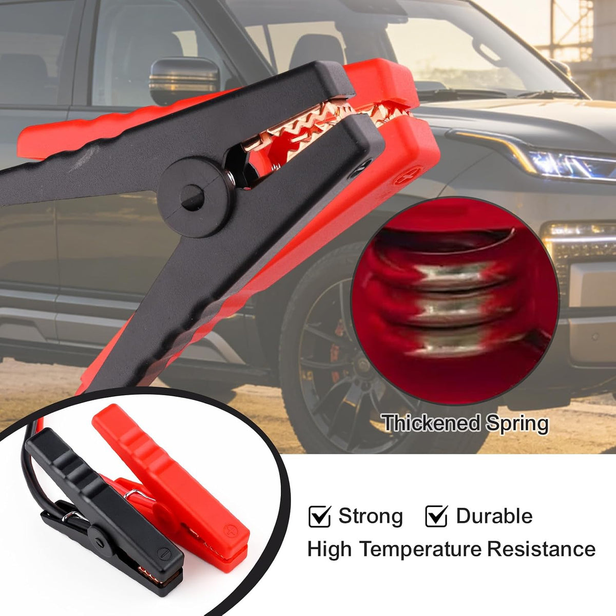 Jumper Cable Clamps Adapter Compatible with Mil-Waukee M12 12V Batteries