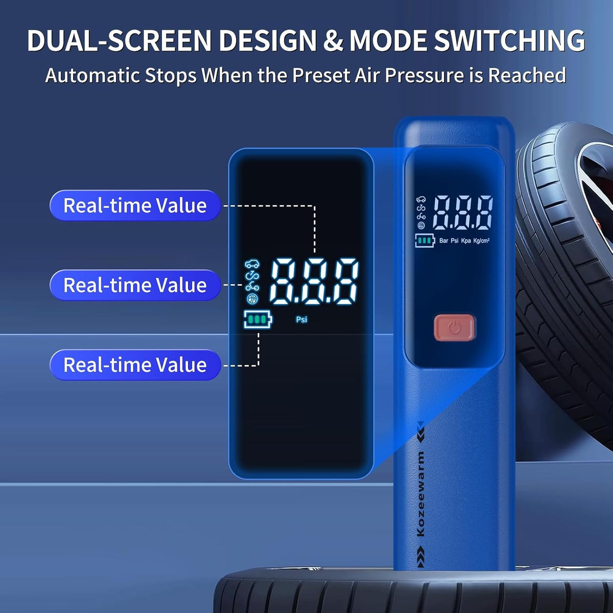 Tire Inflator Portable Air Compressor for Car, Motocycle, Bike Inflatables