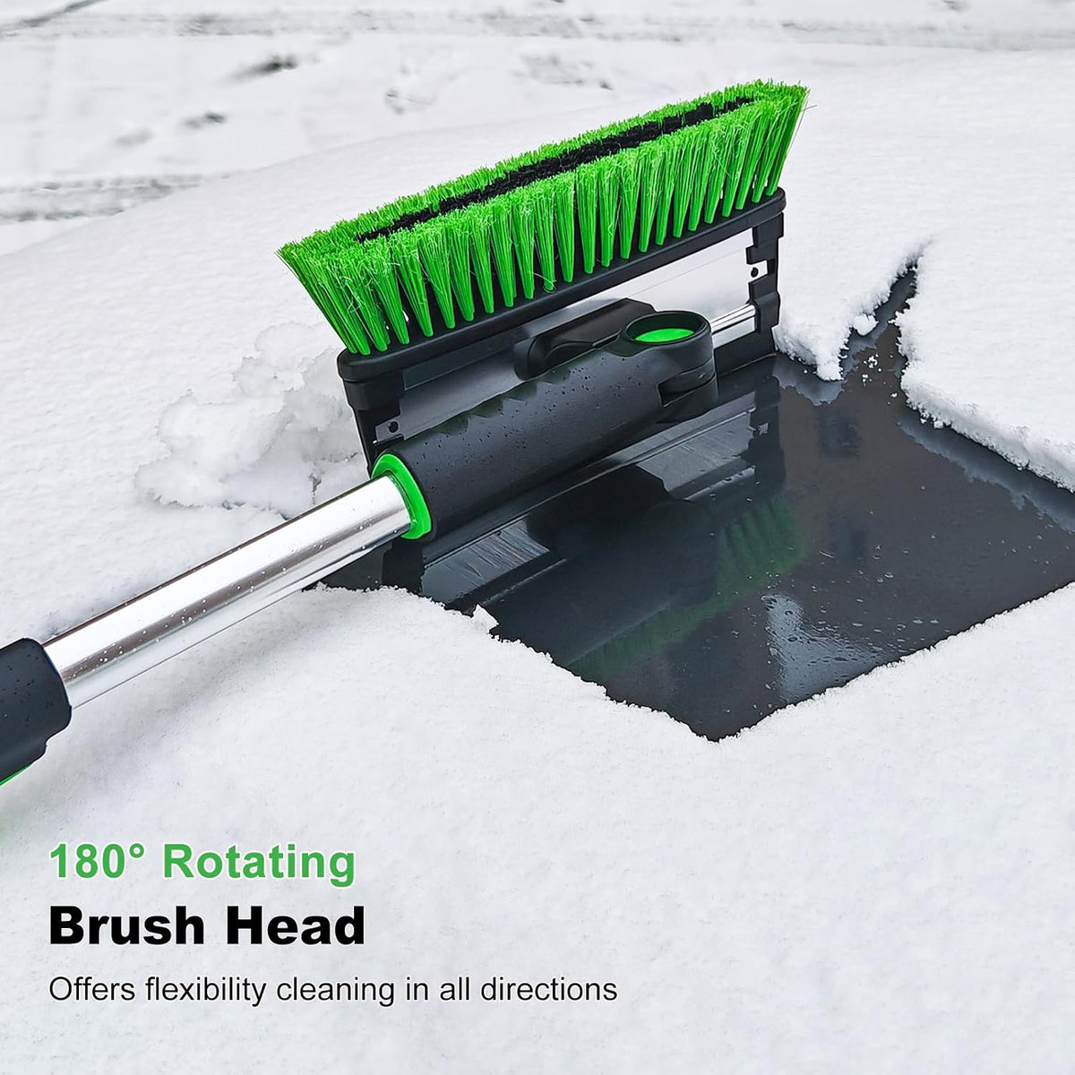 SEAAES 55 Inch Ice Scraper and Snow Brush with Squeegee for Truck SUV
