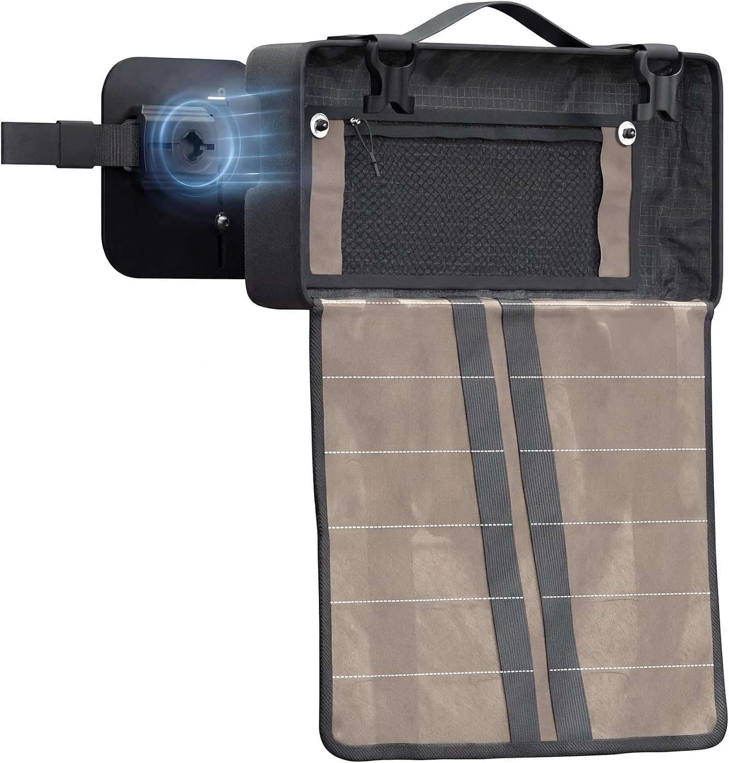 XG Cargo M12 Magnetic Tool Roll with VersaMount, MOLLE Tool Organizer with Magnetic Lock Frame, Dual Mount MOLLE or 3M VHB Adhesive, Rigid Vehicle Tool Storage System